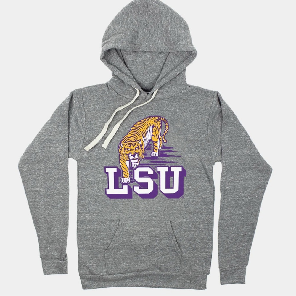 Homefield LSU Gray Hoodie with Tiger Graphic